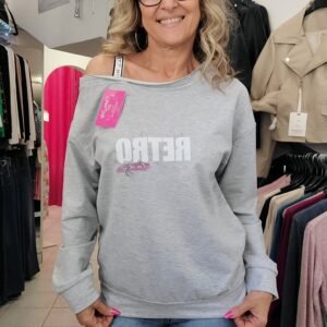 Retro Lady ejtett vállú felső