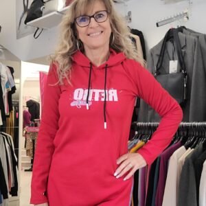 Retro Lady Viola felső piros