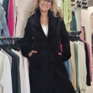 Titanilla szövetkabát fekete